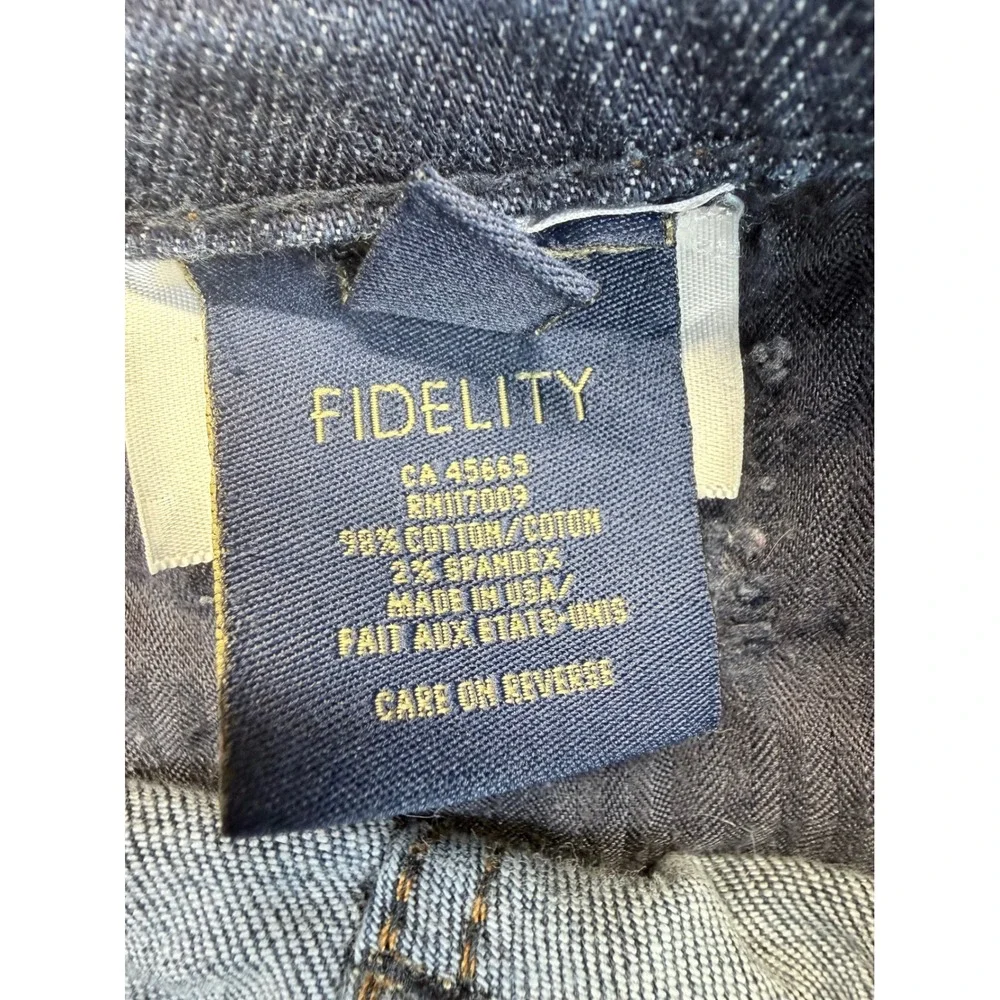 Fidelity Impala Jeans Mens 31 Blue Denim Straight Leg Made in USA Stretch